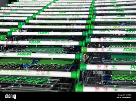 Asda shopping trolleys Stock Photo - Alamy