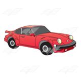Abeka | Clip Art | Hatchback Car—red