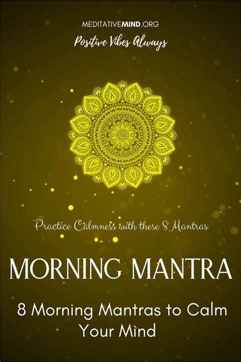 Morning is the best time to meditate and chanting mantras is one of the ...