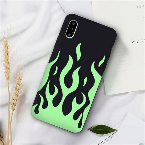 Artistic Personality Flame Soft Silicone Phone Case For Iphone 11 Pro XS MAX XR X 8 7 Plus Black ...