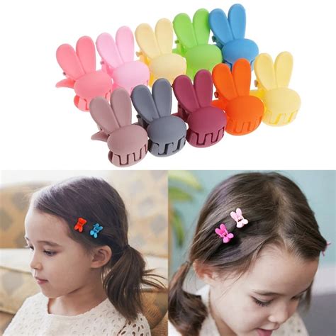 10Pcs Kids Baby Girls Plastic Hairpins Mini Claw Hair Clips Clamp Flower Korean Hair Accessories ...