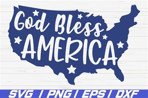 Cricut God Bless SVG Patriotic Svg Silhouette Svg God Bless America SVG USA Svg July 4th Svg ...