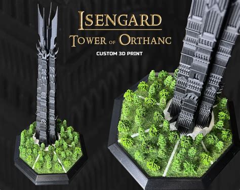 Isengard Tower of Orthanc Diorama Custom 3D Print 22x22x40cm the Lord of the Rings - Etsy