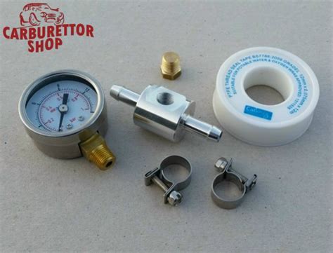 Sytec In-Line Fuel Pressure Gauge Kit - 0 - 15 PSI / 0 - 1 Bar