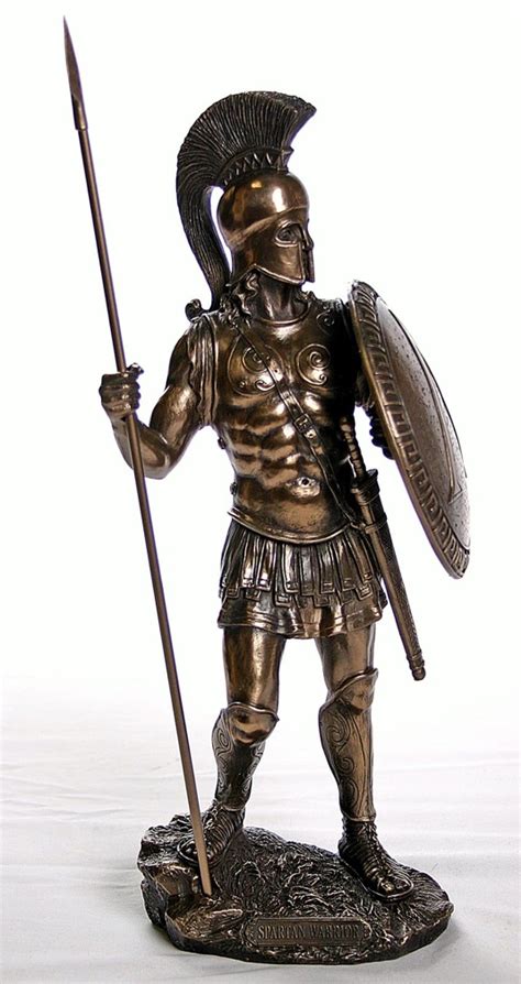 Spartan Warrior with Spear and Hoplite Shield, Greek military statues, ancient Greek warrior ...