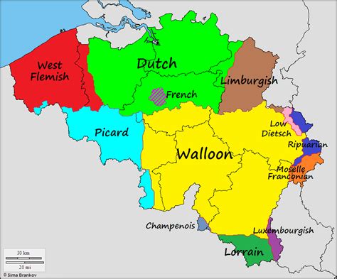 Garry Oliver Buzz: Belgium Languages Map
