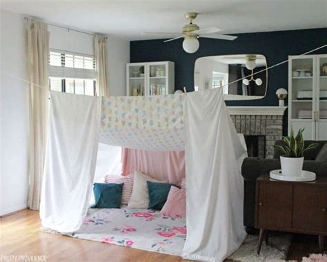 Tips and tricks for how to build the best blanket fort ever! Grab some sheets, blankets, clothes ...