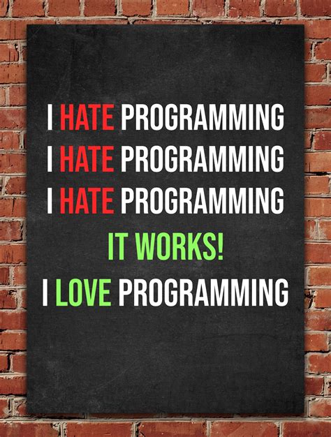 'I Love Programming ' Poster by PosterWorld | Displate | Funny quotes ...