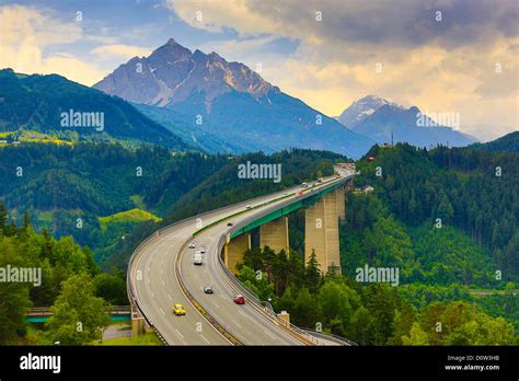 Austria, Brenner, Pass, Europabrücke, Bridge, Tirol, alps, highway, brennero, mountain, traffic ...