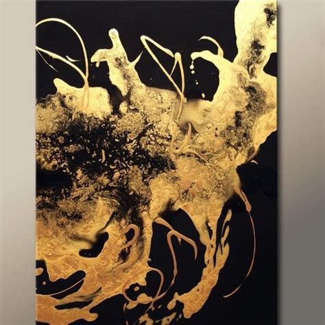 Pin di Tracey Whiteman su Black and Gold | Quadri acrilici astratti ...