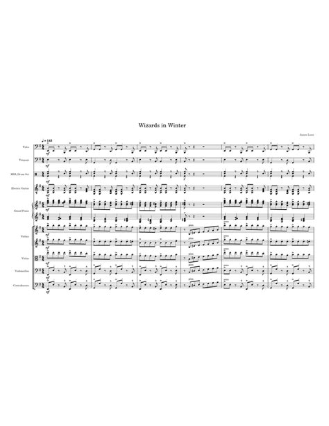 Wizards in Winter Sheet music for Piano, Tuba, Timpani, Guitar & more ...