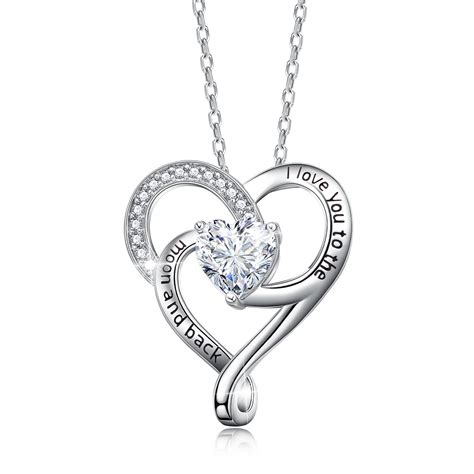 Forever Love Heart Pendant Necklace Gift for Valentine's Day, Birthday