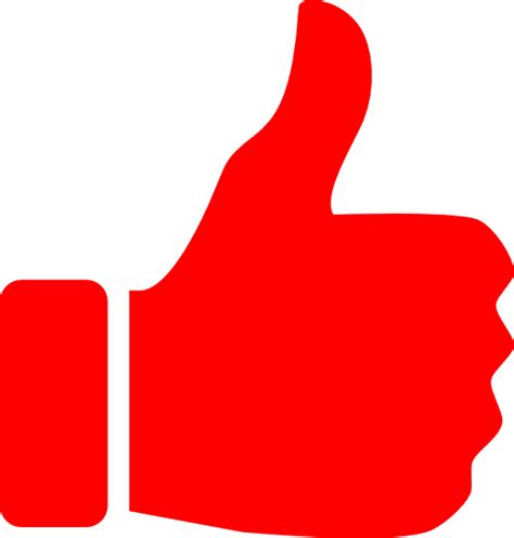 Red Thumbs Up Clip Art at Clker.com - vector clip art online, royalty free & public domain