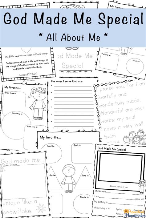 God Made Me Special Printable Pack - Proverbial Homemaker