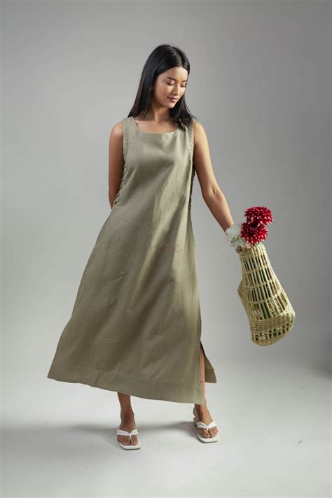 Buy Magnificent WS986 Wire Linen Dress Online | Kessa