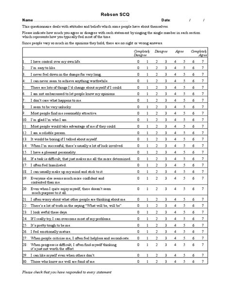 Robson-Self-Concept-Questionnaire-and-norms.doc | Mental Health | Clinical Psychology