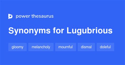 Lugubrious synonyms - 831 Words and Phrases for Lugubrious