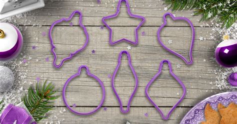 Christmas ornament cookie cutter set by Indibles | Download free STL model | Printables.com