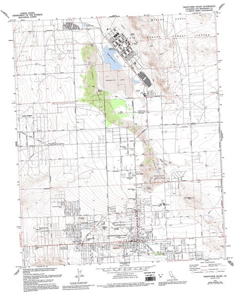 Twentynine Palms topographic map, CA - USGS Topo Quad 34116b1