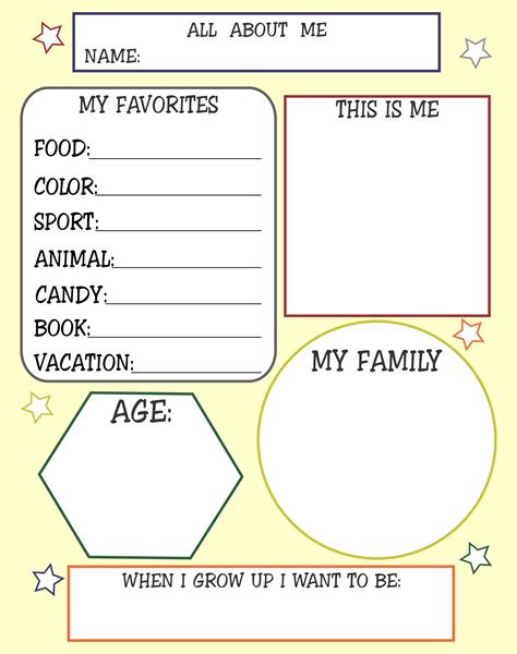 All About Me Booklet Free Printable