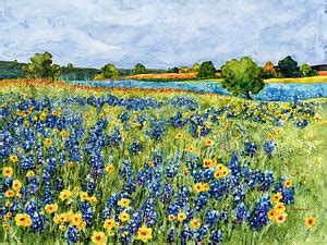 Texas Bluebonnet Painting at PaintingValley.com | Explore collection of ...