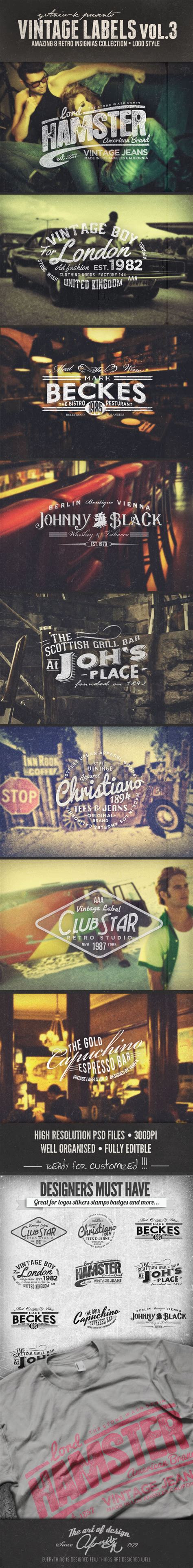 Vintage Labels PSD Retro Badges preview3 by yAniv-k on DeviantArt