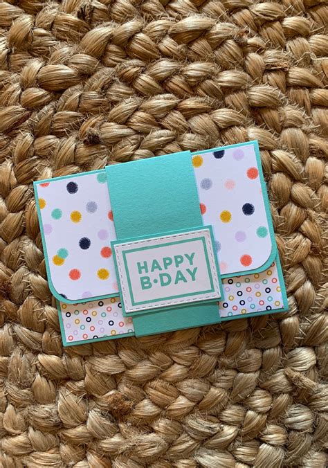 Happy birthday gift card holder set of three stampin up | Etsy