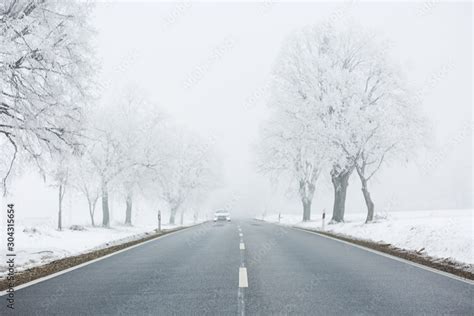 winter warning sign Stock Photo | Adobe Stock