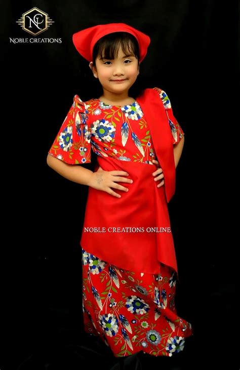 Traditional Filipiniana Dress For Kids