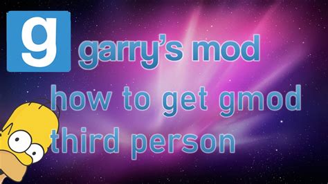 How to go in 3rd person in gmod - gostimagine