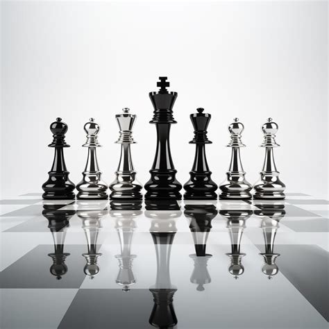 Premium AI Image | 3D illustration Assortment of chess pieces ...