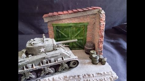 Tank workshop diorama. 1/35 scale modelling. Step by step tutorial - YouTube