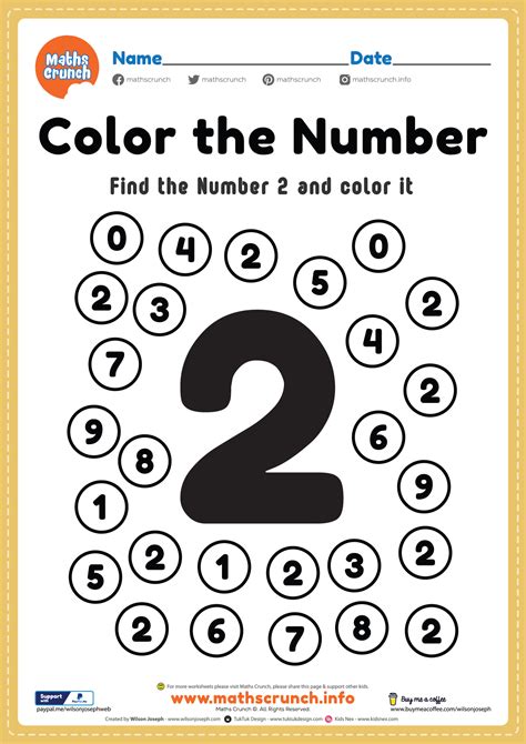 Number 2 Worksheet For Kids Math Activities Preschool - vrogue.co