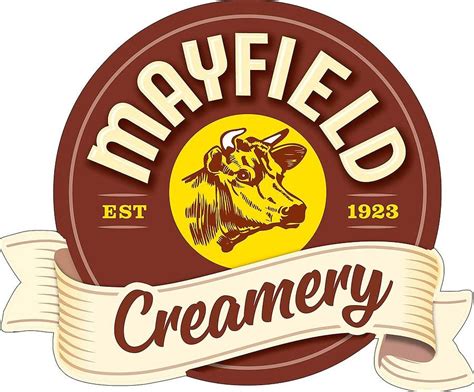 Mayfield Dairy Farms Creamery Established 1923 Jersey Cow Logo Digital ...