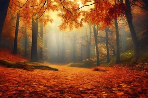 Autumn Forest Background Graphic by Craftable · Creative Fabrica