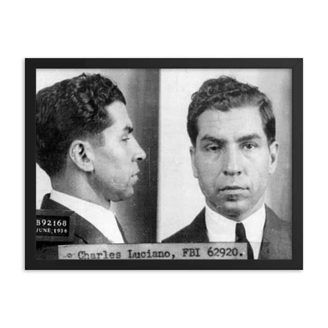 Charles Lucky Luciano Mug Shot 1931 Horizontal Mugshot Framed | Etsy