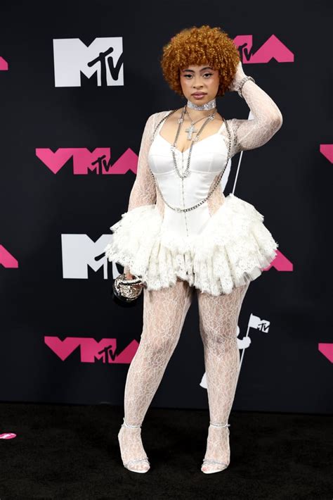 Ice Spice's Lacy Cutout Dress at the 2023 MTV VMAs | POPSUGAR Fashion UK