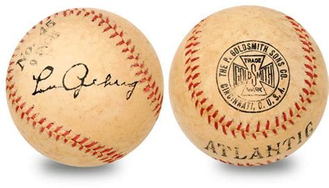 Lou Gehrig Signed Baseball PSA - Memorabilia Expert