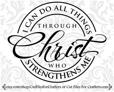 I Can Do All Things Through Christ Svg I Can Do All Things - Etsy