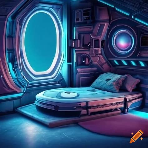 Sci-fi bedroom interior on Craiyon