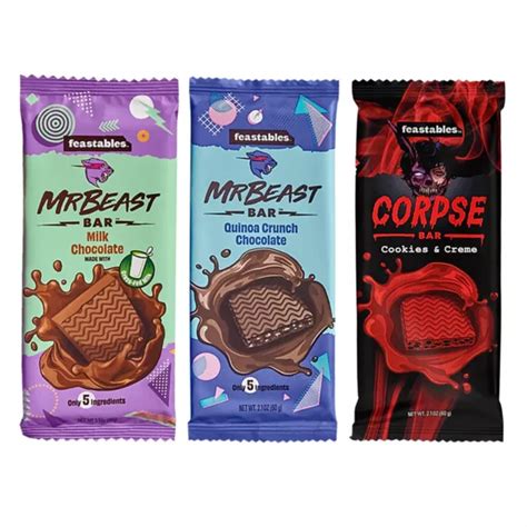 MRBEAST FEASTABLES CORPSE COOKIES & CREME Chocolate Bar £9.71 - PicClick UK