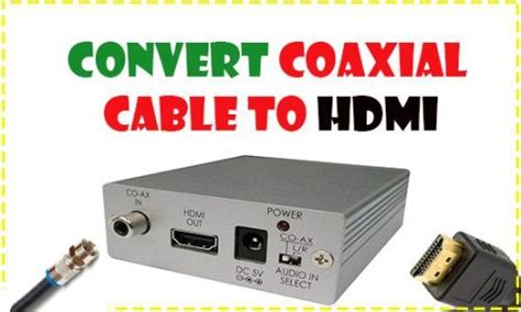 How To Convert Coaxial Cable to HDMI - Technotrait | Hdmi, Cable, Converter