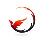 Abstract Phoenix business logo design symbol vector — Stock Vector © breee #57523263