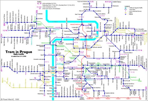 Prague Tram And Metro Map - Fulvia Christabel