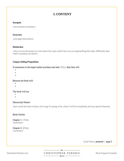 Book Proposal Template — Christopher Ferebee