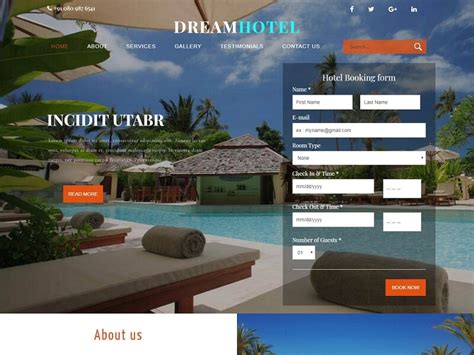 20 Best Free Hotel Booking Html Website Templates | Ventasoftware