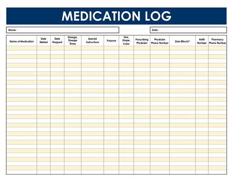 6 Best Images of Printable Blank Medication Sheet - Free Printable Medication Administration ...