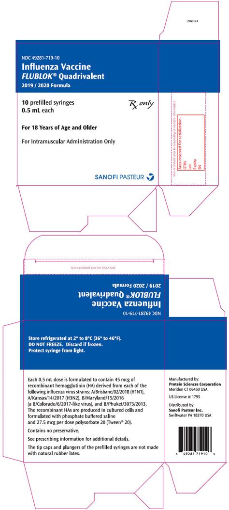 RX ITEM-FLUBLOK PRE-FILLED SYRINGES QUADRIVALENT FLU VACCINE 20-21 BY SANOFI