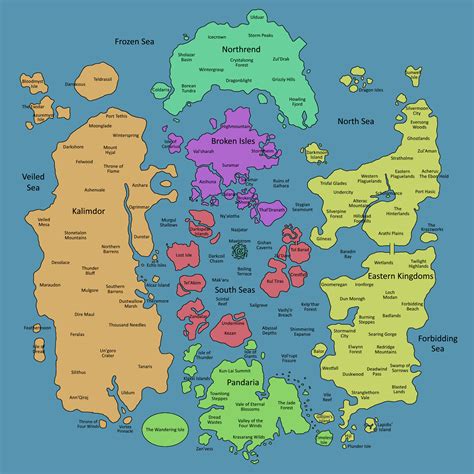 Map World Of Warcraft – Topographic Map of Usa with States