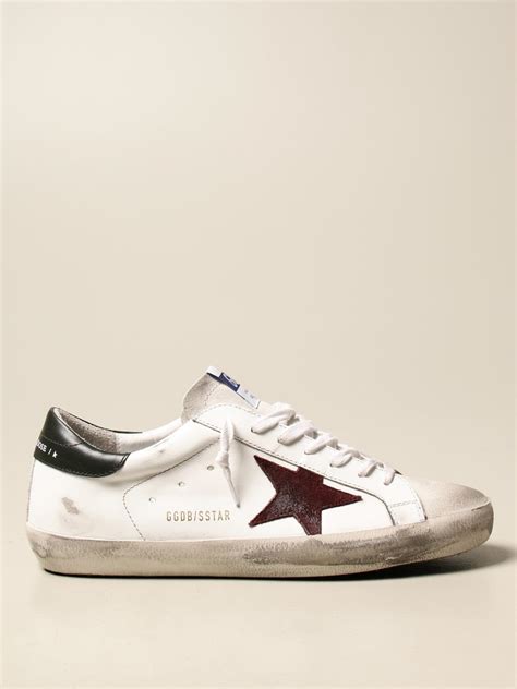 GOLDEN GOOSE: Superstar classic sneakers in leather - White | Sneakers ...